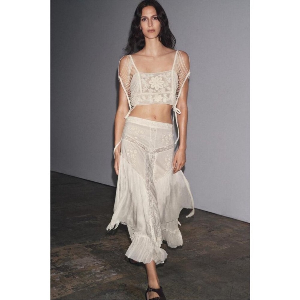 Limited edition beaded oyster Zara Top